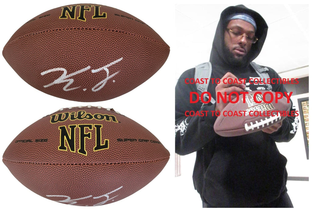 Kayvon Thibodeaux New York Giants Ducks signed NFL football proof COA autographed