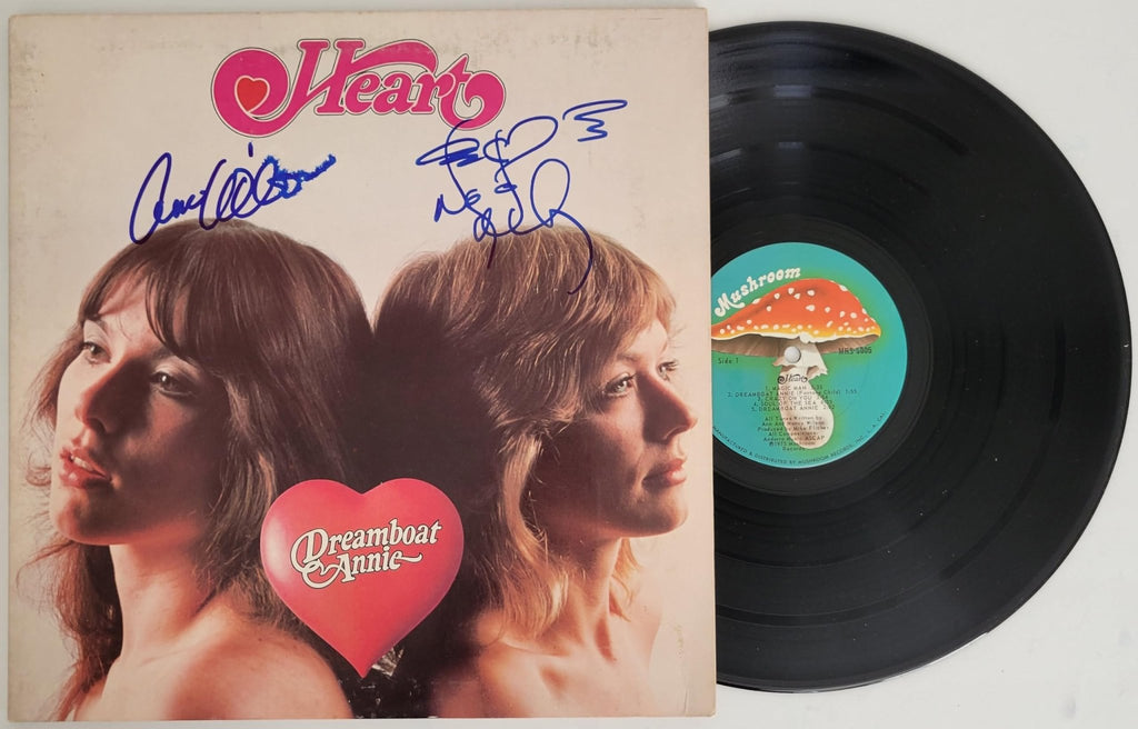 Nancy Wilson & Ann Wilson signed Heart Dreamboat Annie album proof COA autographed