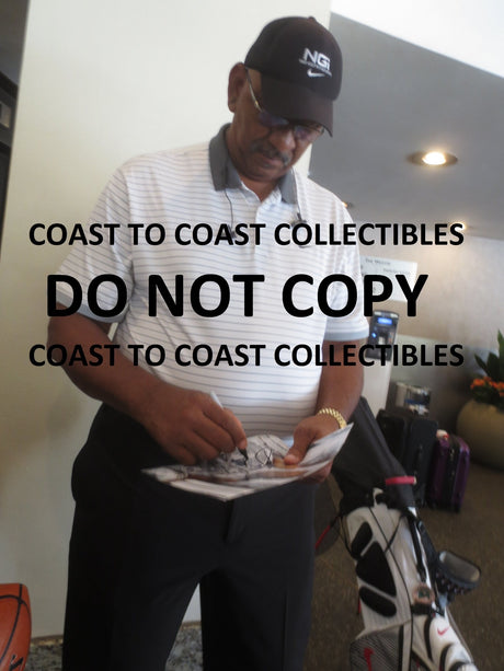 George Gervin, San Antonio Spurs, Ice Man, Hall of Fame, Hof, Signed, Autographed, 8x10 Photo, A COA With The Proof Photo of George Signing Will Be Included