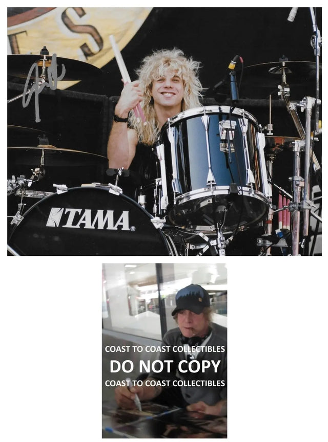 Steven Adler Guns N Roses Drummer signed 8x10 photo proof COA autographed GNR