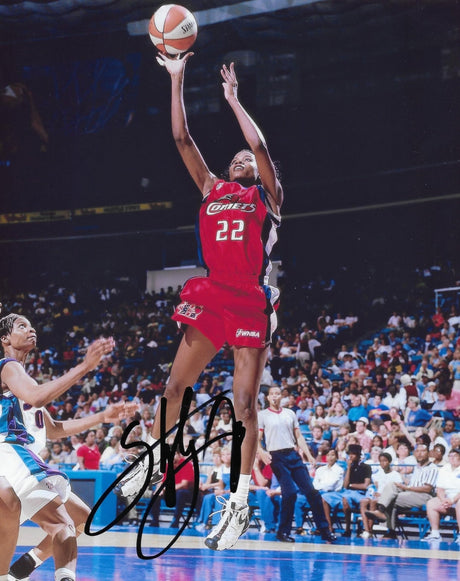 Sheryl Swoopes signed Houston Comets basketball 8x10 photo COA proof autographed...