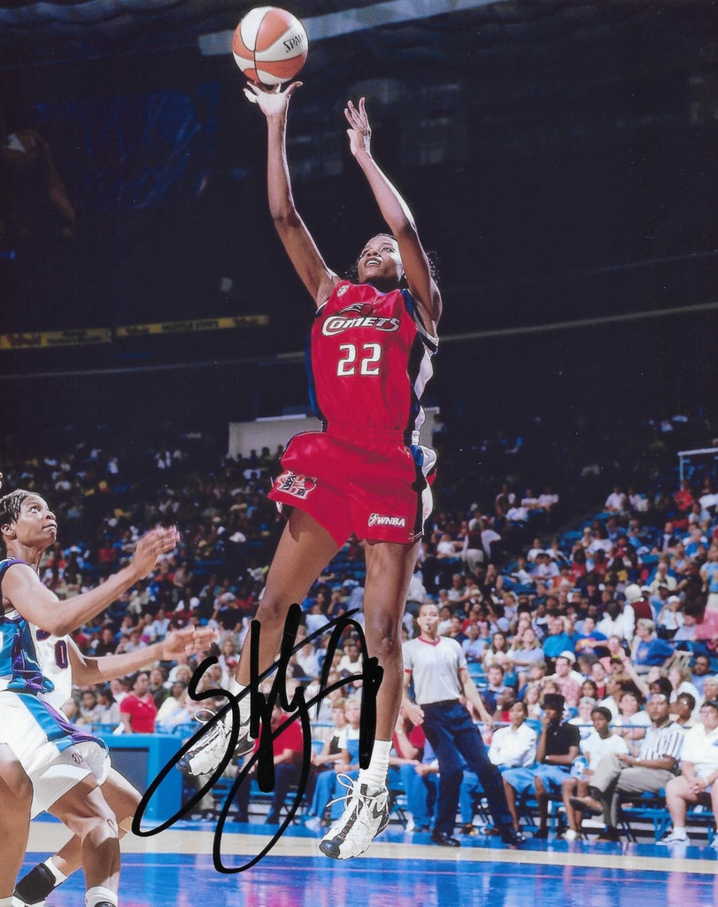 Sheryl Swoopes signed Houston Comets basketball 8x10 photo COA proof autographed...