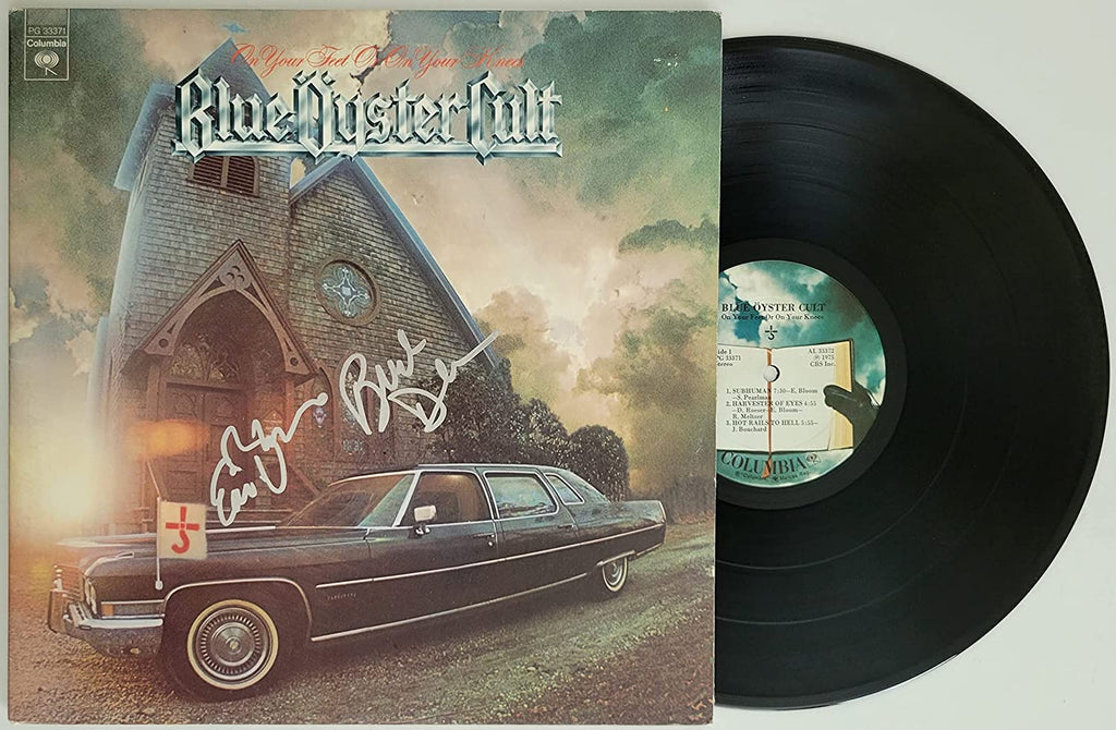 Buck Dharma Eric Bloom signed Blue Oyster Cult album COA exact proof autographed STAR.