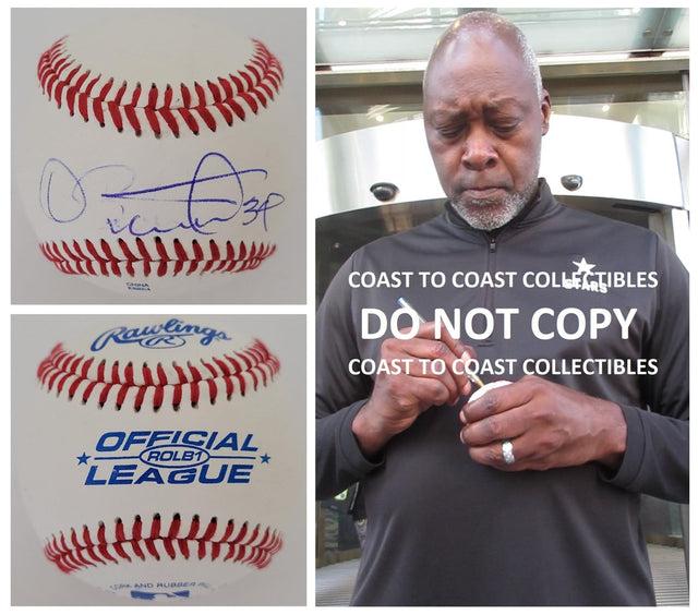 Dave Stewart Oakland A's LA Dodgers signed baseball COA proof autographed