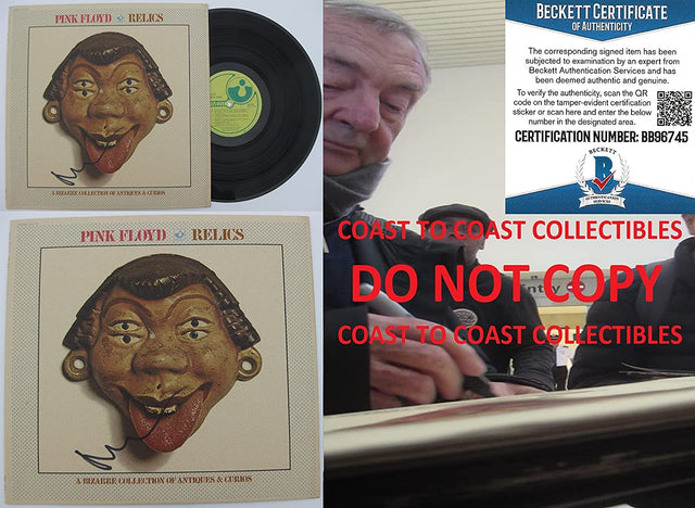 Nick Mason signed autographed Pink Floyd Relics album Record proof Beckett COA STAR
