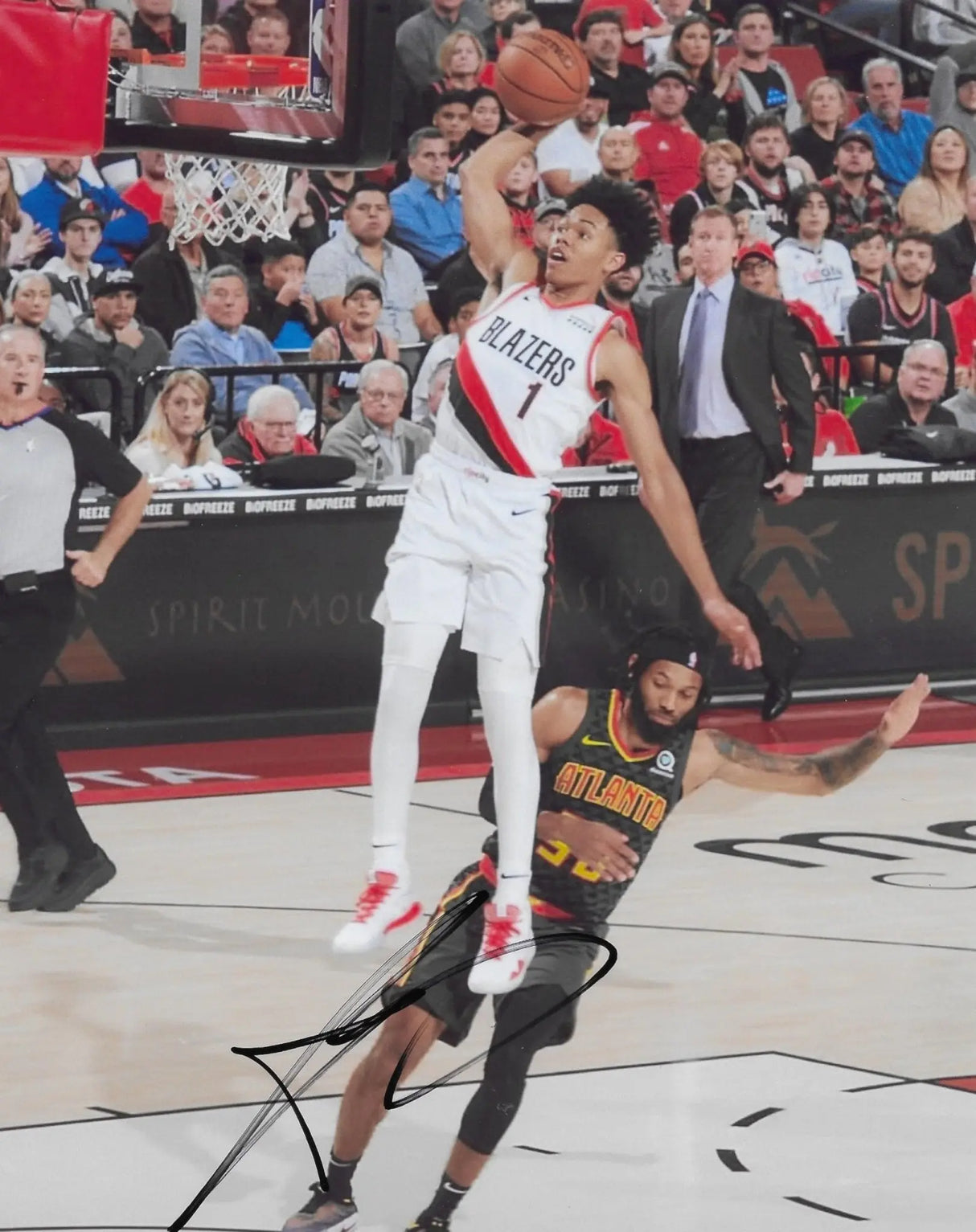 Anfernee Simons signed Portand Trail Blazers basketball 8x10 photo Proof COA Autographed