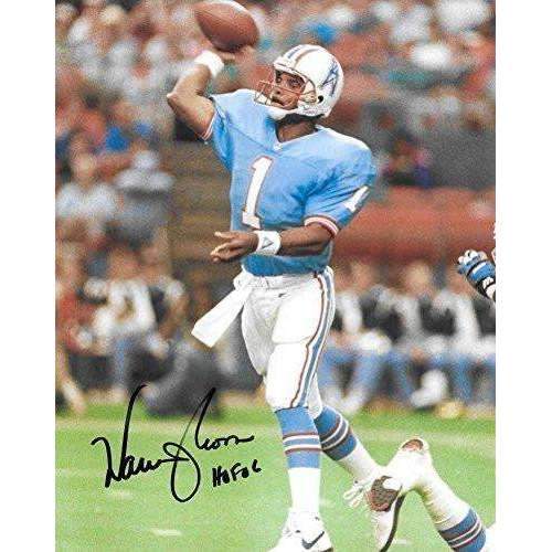 Warren Moon, Houston Oilers, Hall of Fame, Signed, Autographed, 8X10 Photo, a COA with the Proof Photo of Warren Signing Will Be Included=