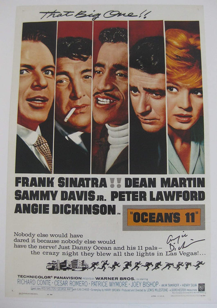 Angie Dickinson signed 12x18 Ocean 11 movie photo poster COA proof STAR