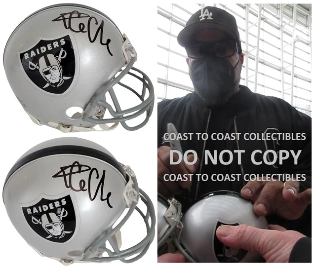 Ice Cube Signed Raiders Helmet Proof Autographed LA Oakland Vegas Los Angeles STAR