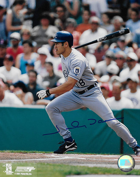 Johnny Damon Kansas City Royals signed baseball 8x10 photo COA