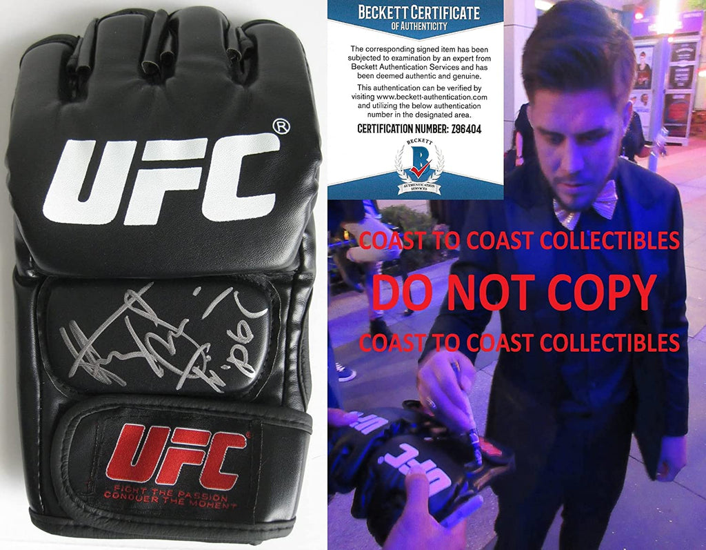 Henry Cejudo Triple C MMA fighter signed autographed UFC glove proof Beckett COA