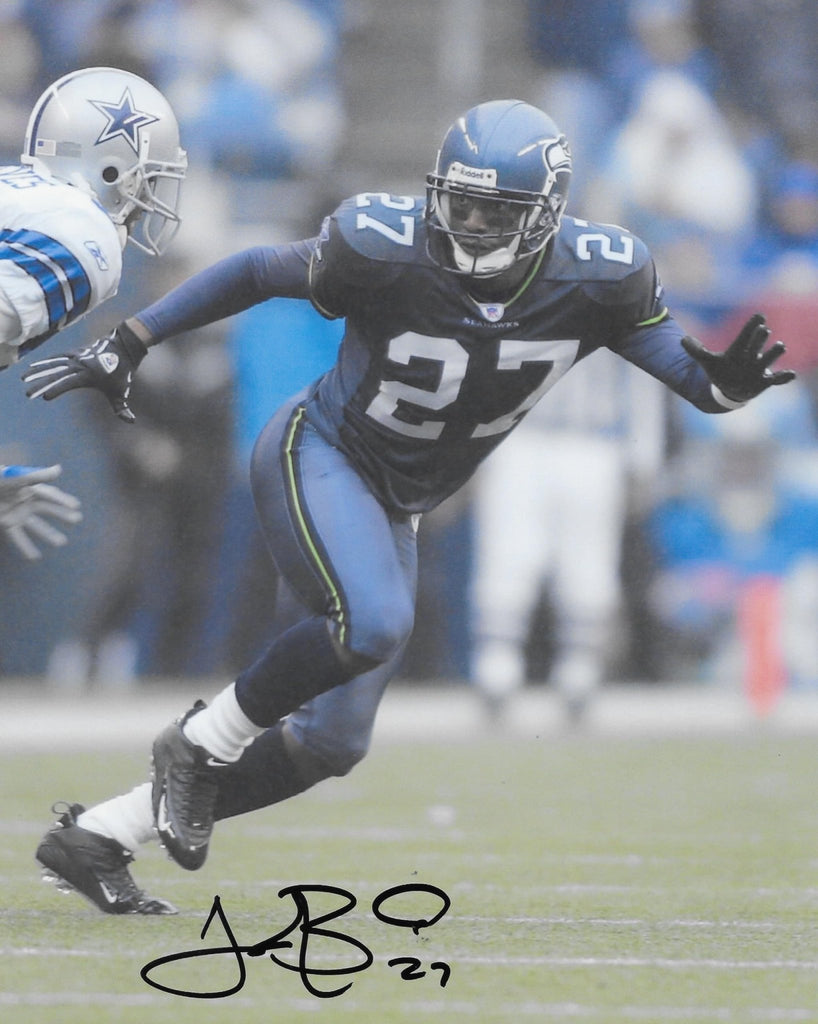 Jordan Babineaux signed Seattle Seahawks football 8x10 photo COA proof autographed..
