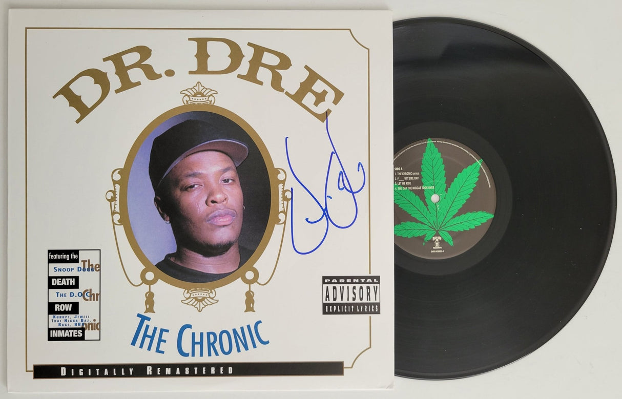 Dr Dre signed The Chronic album COA autographed vinyl exact proof Rare STAR