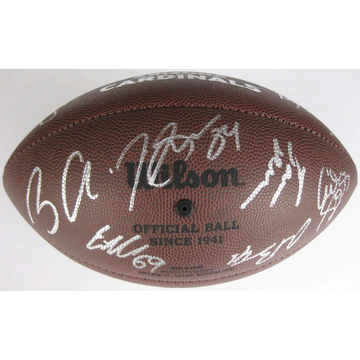 2016-2017 Arizona Cardinals, Team, Signed, Autographed, NFL Logo Football,