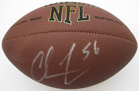 Chris Long Philadelphia Eagles Patriots Rams signed football Proof Beckett COA autograph