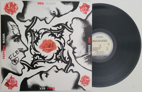 Flea & Chad Smith signed Chili Peppers Blood Sugar Sex Magik album proof STAR