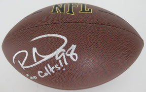 Robert Mathis Indianapolis Colts signed NFL football proof Beckett COA autograph