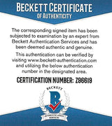 Mike Haynes Raiders Patriots ASU signed autographed NFL football proof Beckett COA