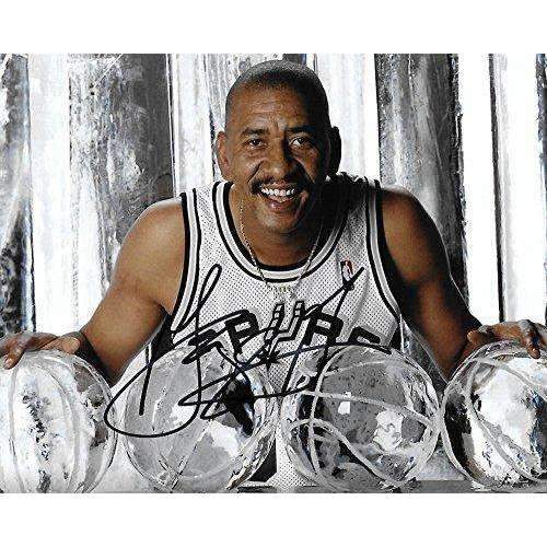 George Gervin, San Antonio Spurs, Ice Man, Hall of Fame, Hof, Signed, Autographed, 8x10 Photo, A COA With The Proof Photo of George Signing Will Be Included..