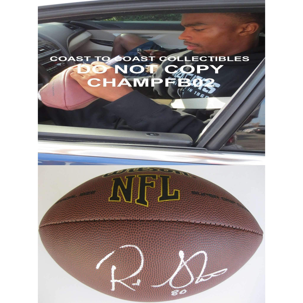 Rod Streater, Oakland Raiders, Temple, Signed, Autographed, NFL Football, a COA with the Proof Photo of Rod Signing the Football Will Be Included