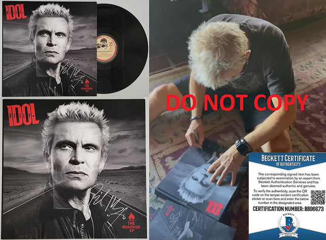 Billy Idol signed autographed The Roadside album vinyl record proof Beckett COA STAR