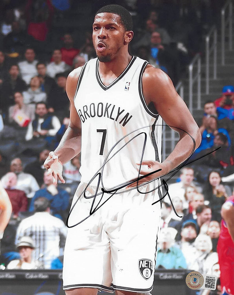 Joe Johnson signed Brooklyn Nets basketball 8x10 photo proof Beckett COA.