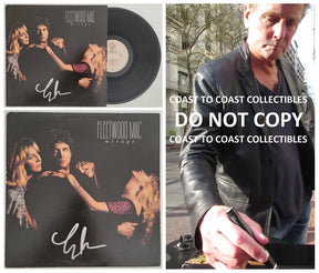 Lindsey Buckingham signed Fleetwood Mac Mirage album vinyl COA proof autographed STAR