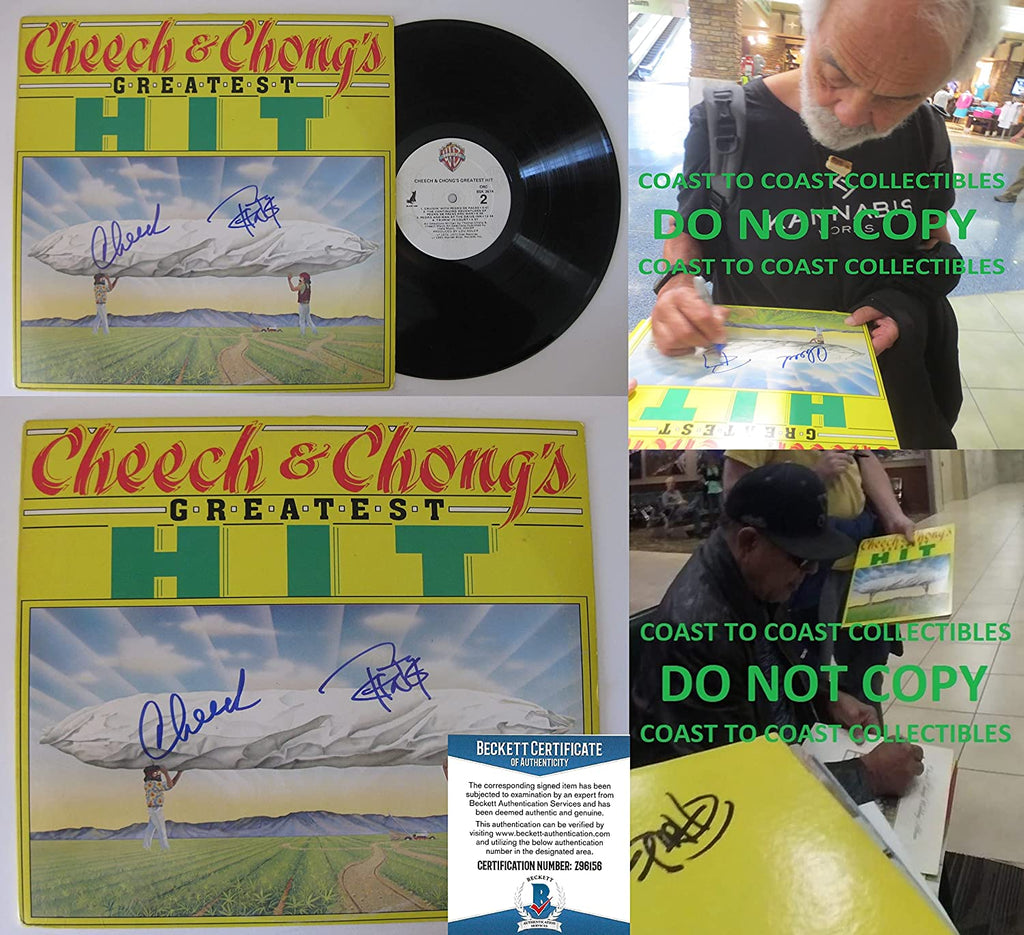 Cheech and Chong signed Greatest Hit album vinyl record exact Proof Beckett COA autograph STAR