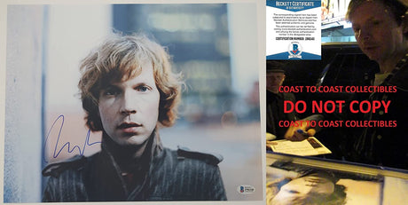 Beck Hansen signed 11x14 photo Loser Up all night Proof Beckett COA autograph STAR