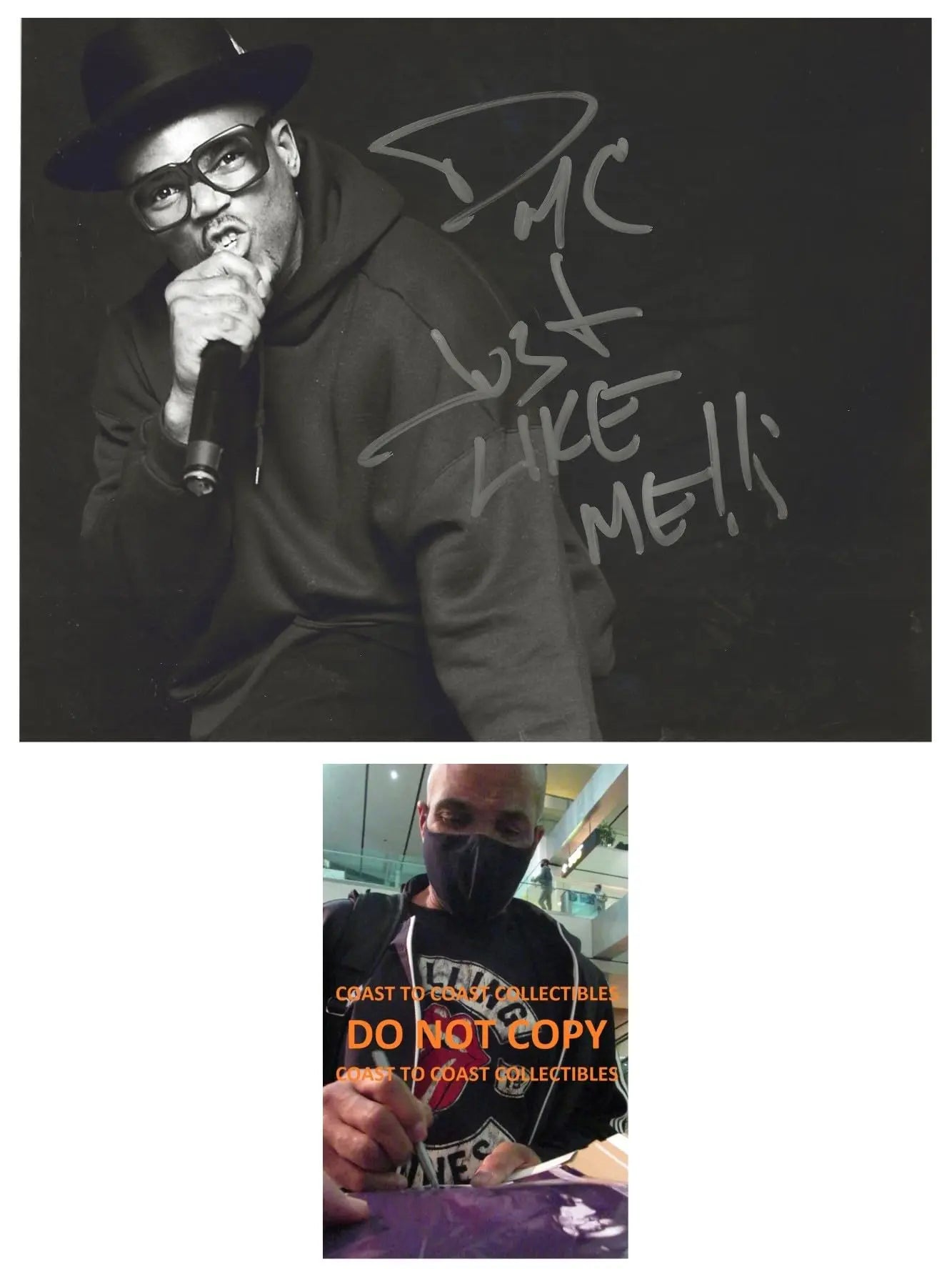Darryl McDaniels Run DMC Rapper signed 8x10 photo COA proof autographed, STAR