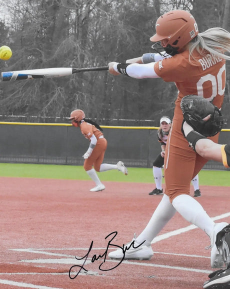 Lauren Burke signed Texas Longhorns 8x10 softball photo COA Proof autograhed Model.