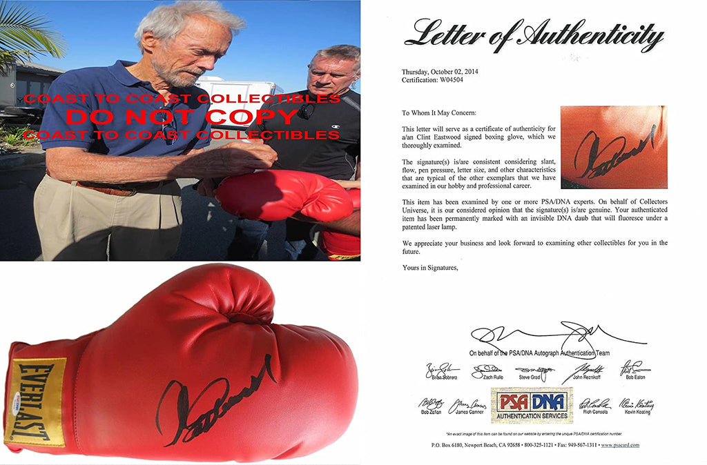 Clint Eastwood Million Dollar Baby signed autographed Boxing Glove exact proof PSA DNA COA Star