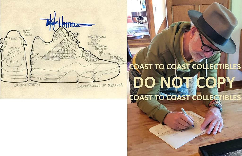 Tinker Hatfield signed Nike Air Jordan 4 8x10 photo COA proof autograph STAR