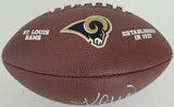 Kurt Warner signed St Louis Rams logo football autographed proof Becket COA