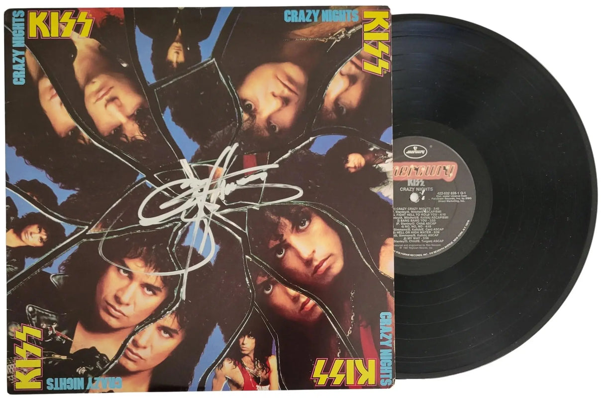 Gene Simmons Signed Kiss Crazy Nights Album COA Proof Autographed Vinyl Record