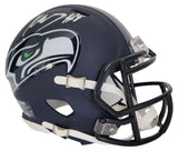 Kenneth Walker signed Seattle Seahawks mini football helmet proof COA autographed