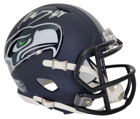 Kenneth Walker signed Seattle Seahawks mini football helmet proof COA autographed