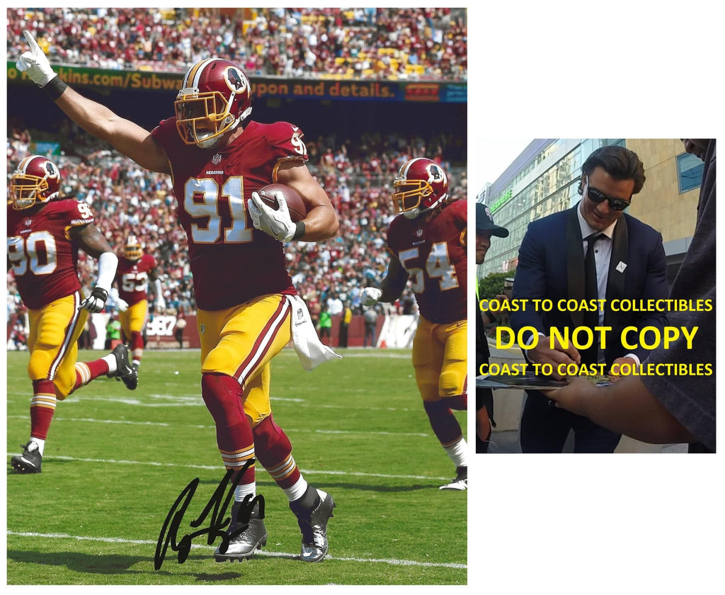 Ryan Kerrigan Washington football team signed 8x10 football photo proof COA.