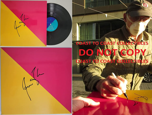James Taylor signed autographed Flag album vinyl record COA exact proof STAR
