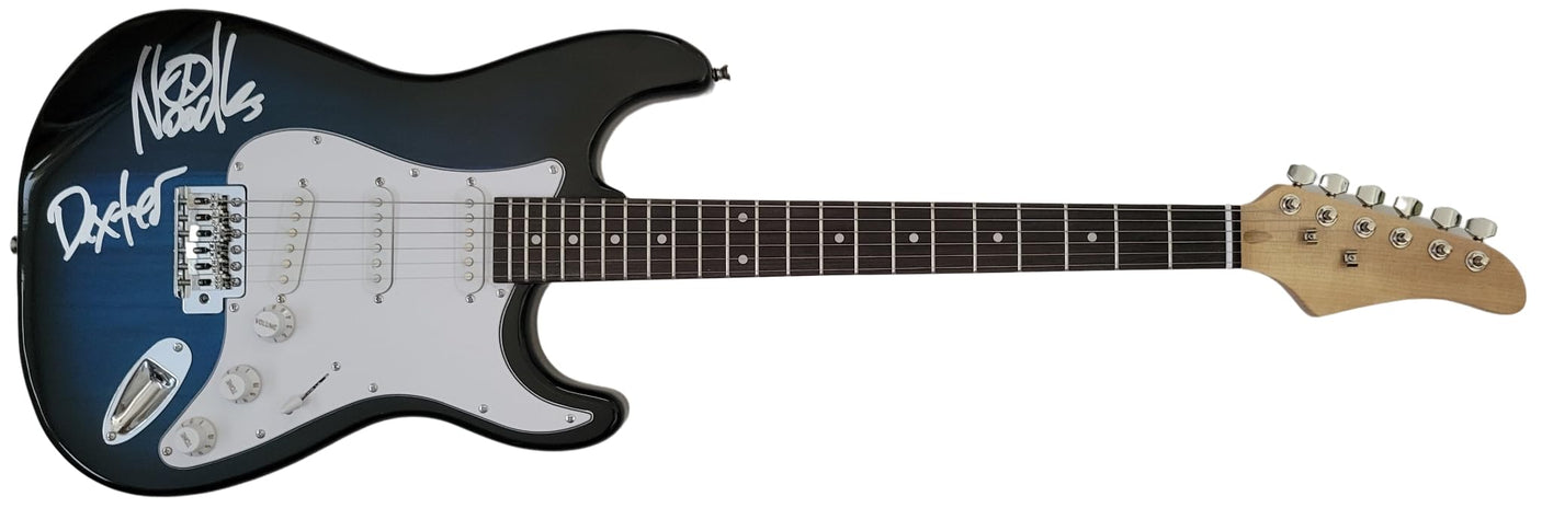 The Offspring Dexter Holland Noodles signed full size Electric guitar proof COA STAR