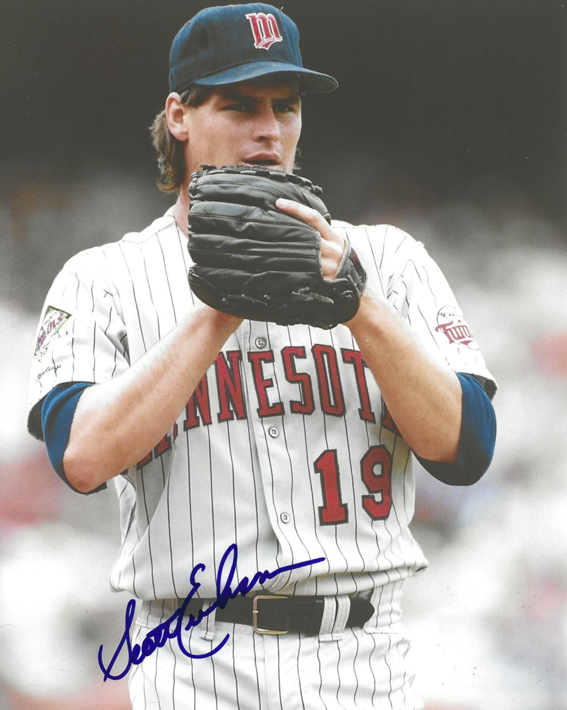 Scott Erickson signed Minnesota Twins baseball 8x10 photo proof COA autographed