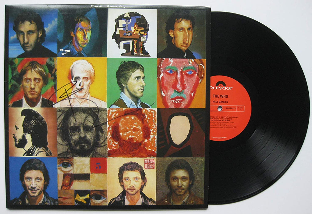 Pete Townshend signed The Who Face Dances album vinyl record proof Beckett COA STAR