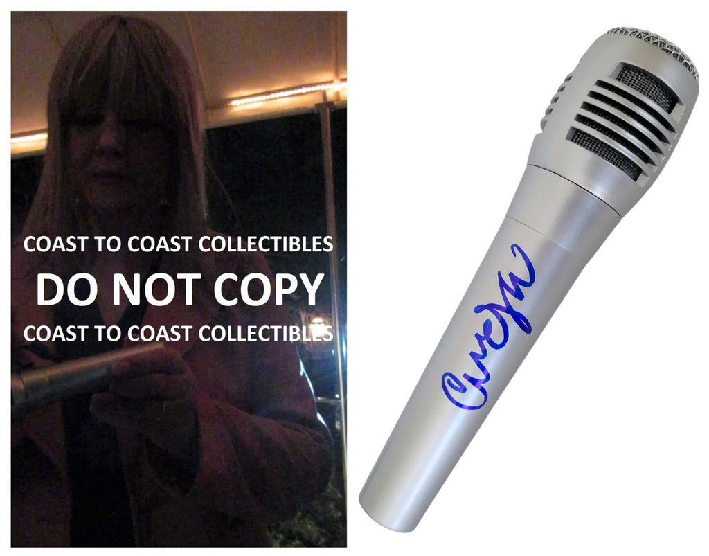Cindy Wilson B-52's signed microphone autographed mic COA exact proof Love Shack Star