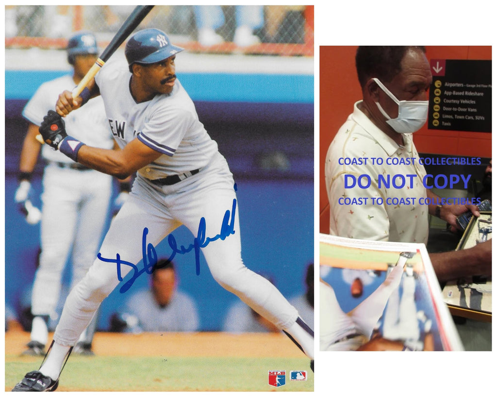 Dave Winfield signed New York Yankees baseball 8x10 photo proof COA autographed