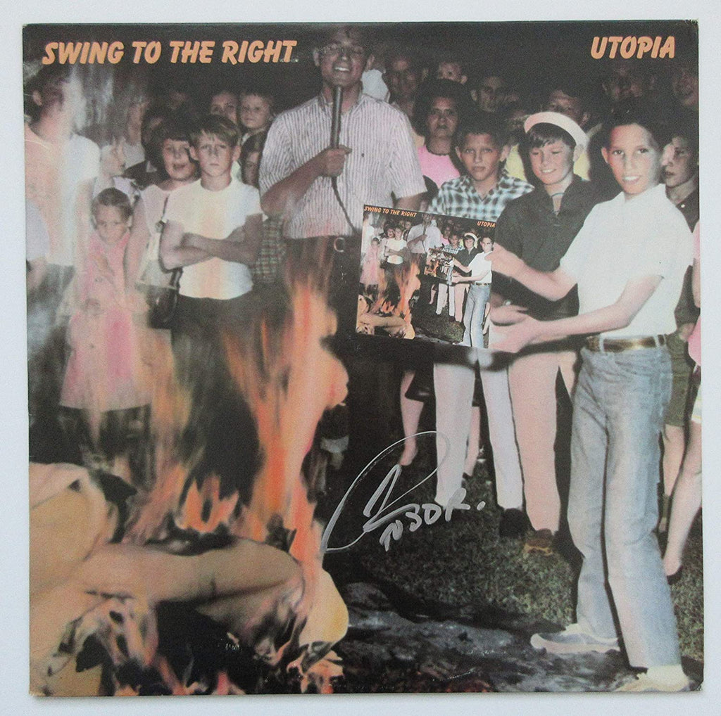 Todd Rundgren signed Utopia Swing to the Right album vinyl proof Beckett COA STAR