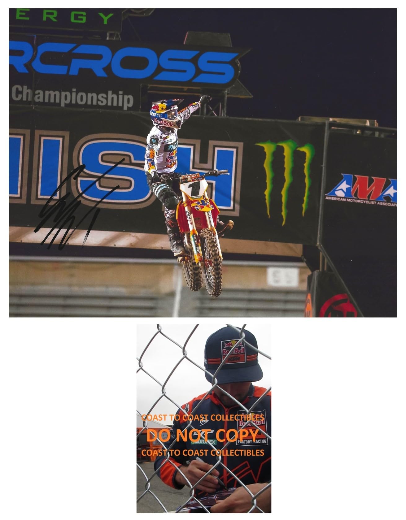 Cooper Webb Signed 8x10 Photo COA Proof Autographed Supercross Motocross,