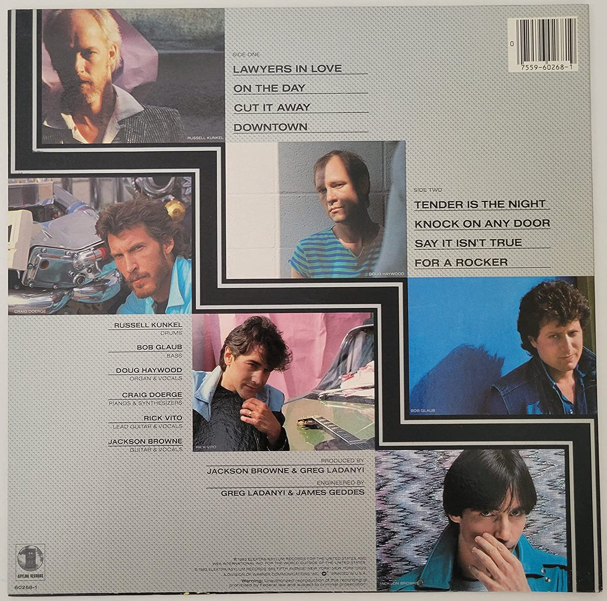 Jackson Browne signed autographed Lawyers in Love album, vinyl COA exact proof STAR