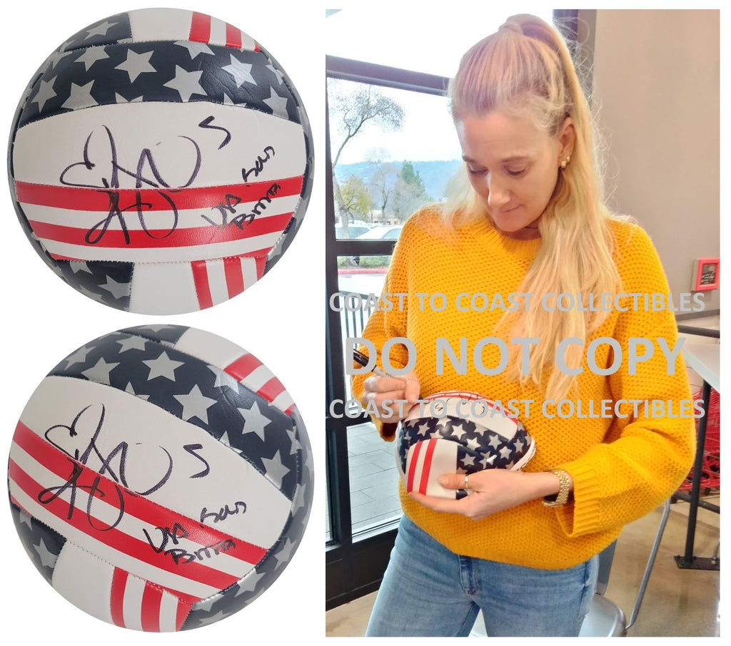 Kerri Walsh Jennings Signed USA Beach Volleyball Proof Autographed Olympic Gold