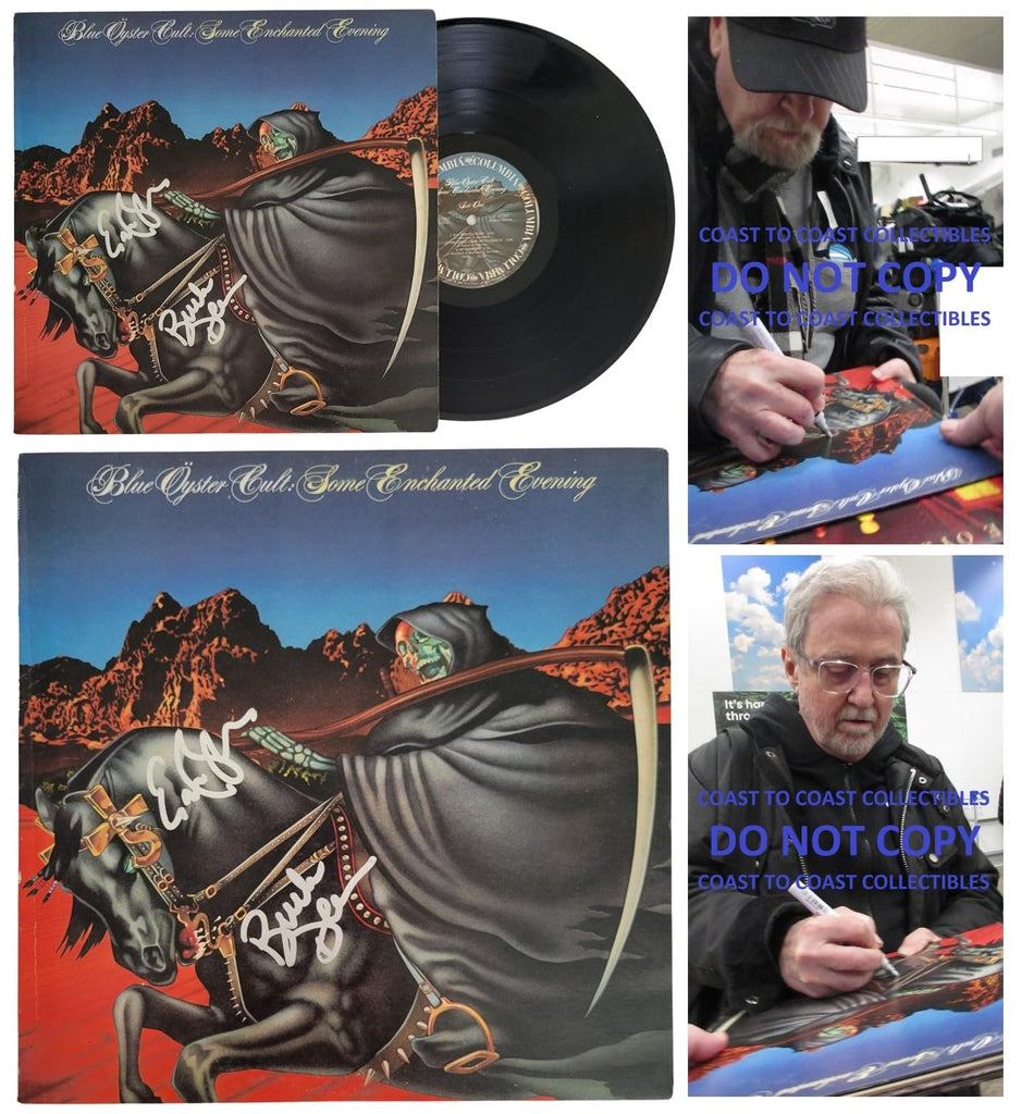 Buck Dharma Eric Bloom Signed Blue Oyster Cult Some Enchanted Evening Album COA Proof Autographed STAR
