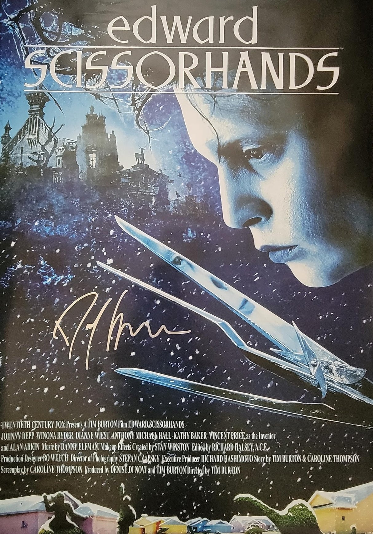 Danny Elfman signed Edward Scissorhands 24x36 poster COA exact proof autographed STAR